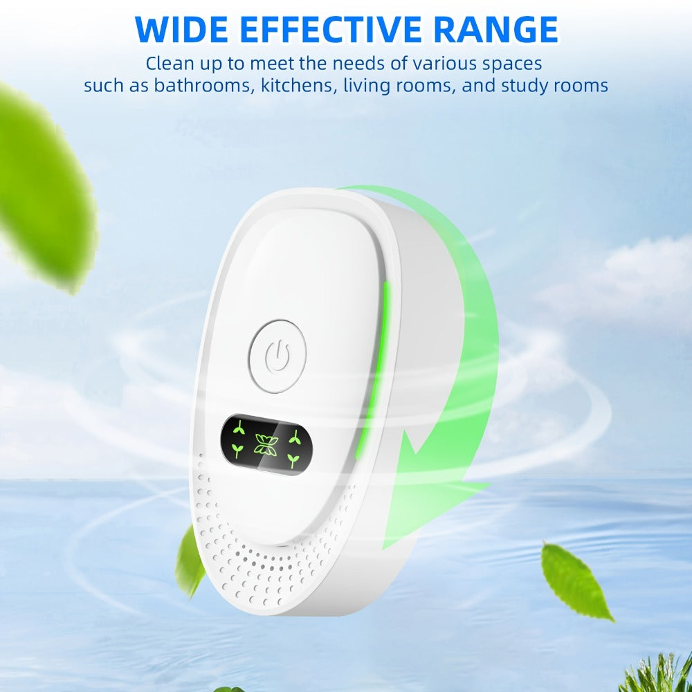 Portable Ozone Air Purifier & Sanitizer, Formaldehyde, Smoke & Dust Eliminator for Home, Office, Car & Bedroom