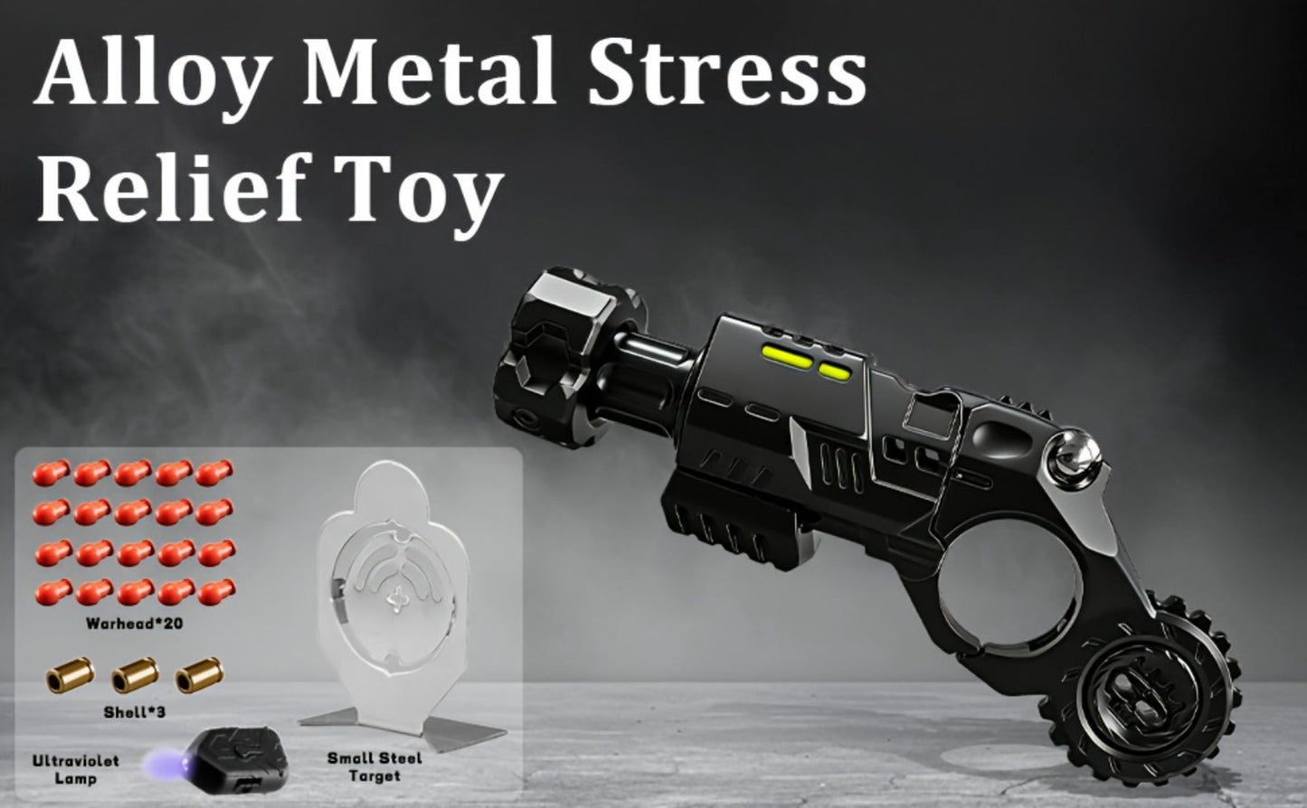 3-in-1 Alloy Fingertip Gun EDC Stress Toy 26pcs Set with the Listed Color, Size or Set Options for Everyday Use