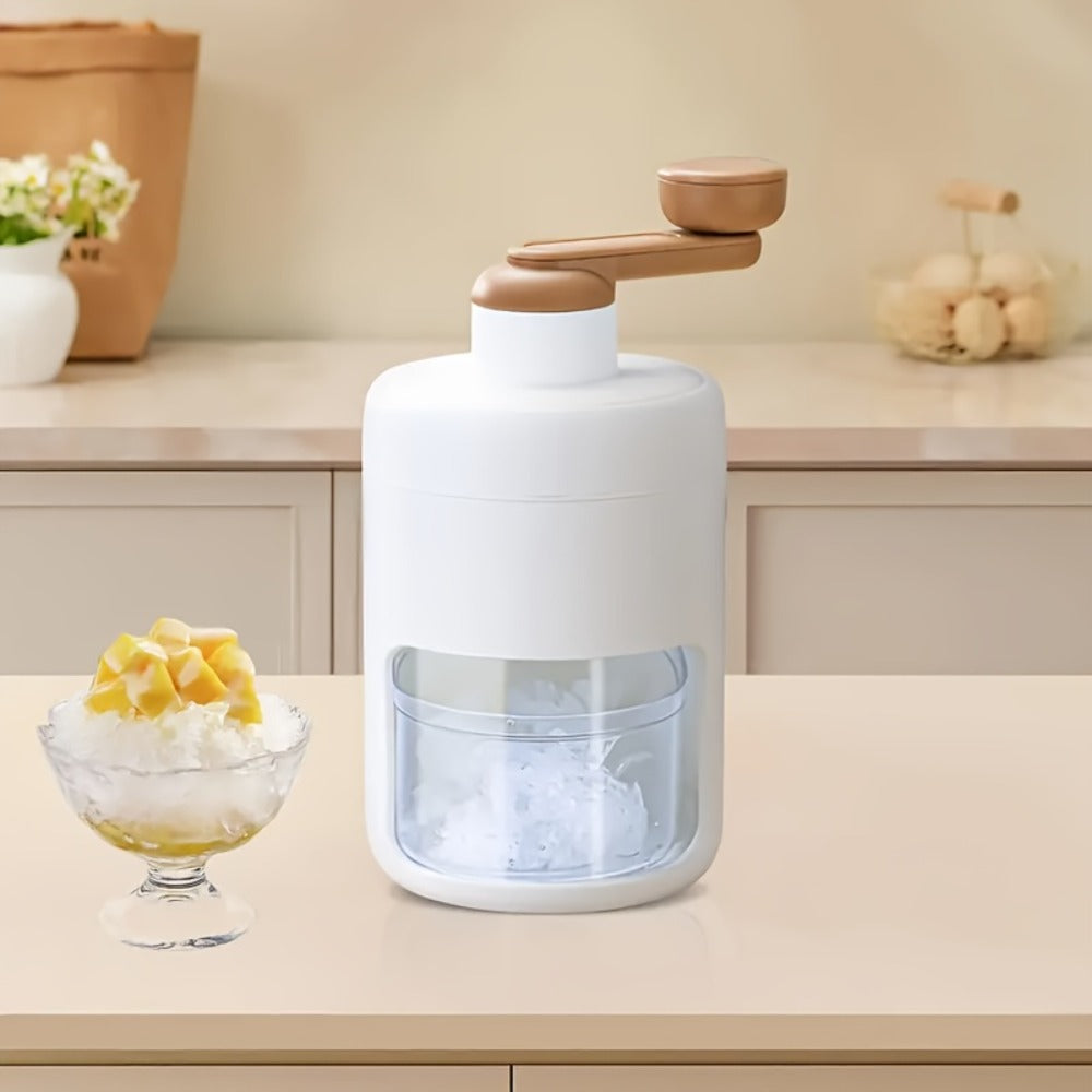 Manual Ice Shaver Machine, Hand-Powered Snow Cone Maker & Ice Crusher, Portable for Home, Parties