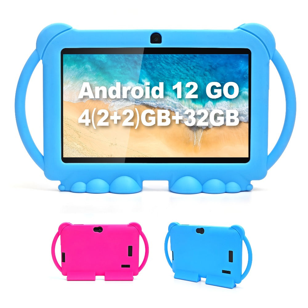 Tibuta 7 Inch Android 12 Kids Tablet, 32GB ROM, 4GB RAM, 2.4G WiFi, GMS, Eye Protection Display, Parental Control
