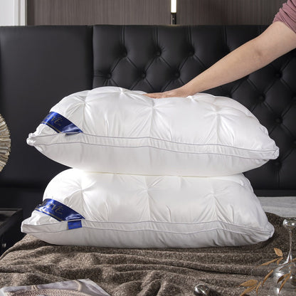 Luxury Hotel Pillows 2PCS, Cool Breathable Pillow Insert, Fluffy Resilient Neck Support, Comfortable Sleeping Pillow