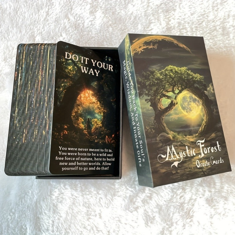 Magic Forest Oracle Cards Deck, Mystical Nature Divination Card Set for Beginners, Intuitive Guidance & Inspiration
