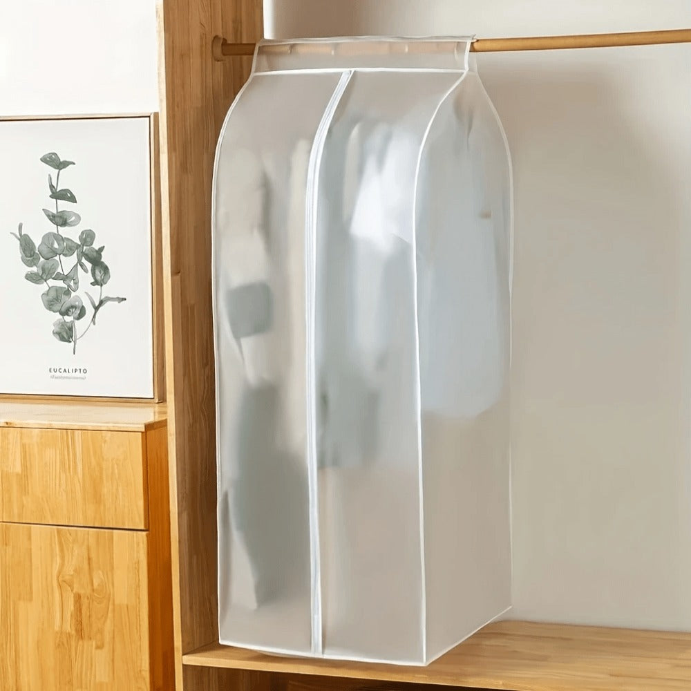 Garment Bag Clothes Dust Cover – Translucent PEVA Waterproof Hanging Storage Bag for Coat Dress Suit, Thickened Washable, Multiple Sizes