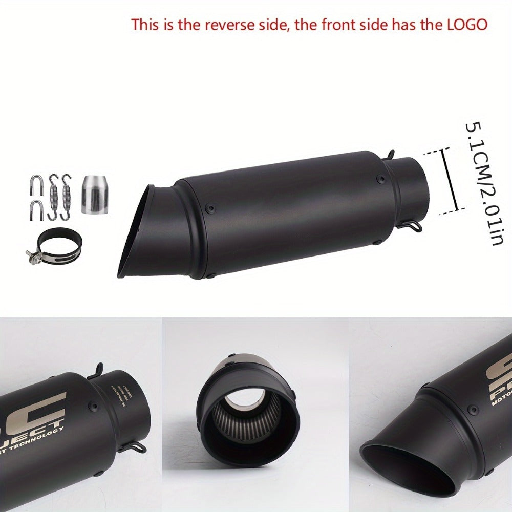 Motorcycle Exhaust Pipe 51mm & 60mm – Stainless Steel Slip-On for NMAX 125/155, Suzuki GSX650F, GSX1250 & GSX650R | Performance Exhaust