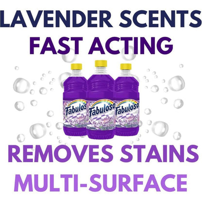 All Purpose Cleaner Lavender Scent 3 Pack (16.9 Fl Oz Each), Fabuloso Multi-Surface Floor Cleaner with Calming Lavender Fragrance