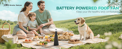 Outdoor Food Fan 4-Pack Battery Powered Silent Table Fan with Hook for Picnic BBQ Patio Party for Grilling, Camping and Outdoor Meals