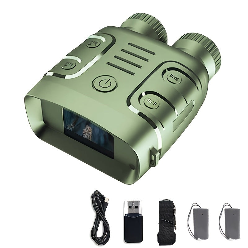 Compact Digital Night Vision Binoculars in Green, Black or Yellow with 2.4-Inch Screen, 10X Zoom and Seven IR Levels