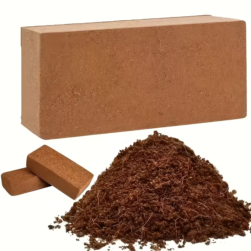 Coco Coir Bricks Natural Coconut Fiber Planting Soil | Compressed Coir Block Expands 6x for Hydroponics Potting Mix Garden Beds | 200g 400g