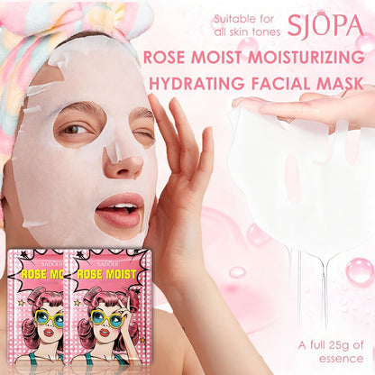 Rose Honey Strawberry Face Mask Set Eye Lip Masks Fruit Extract All Skin Types Skincare Gift Set 32pcs / 60pcs