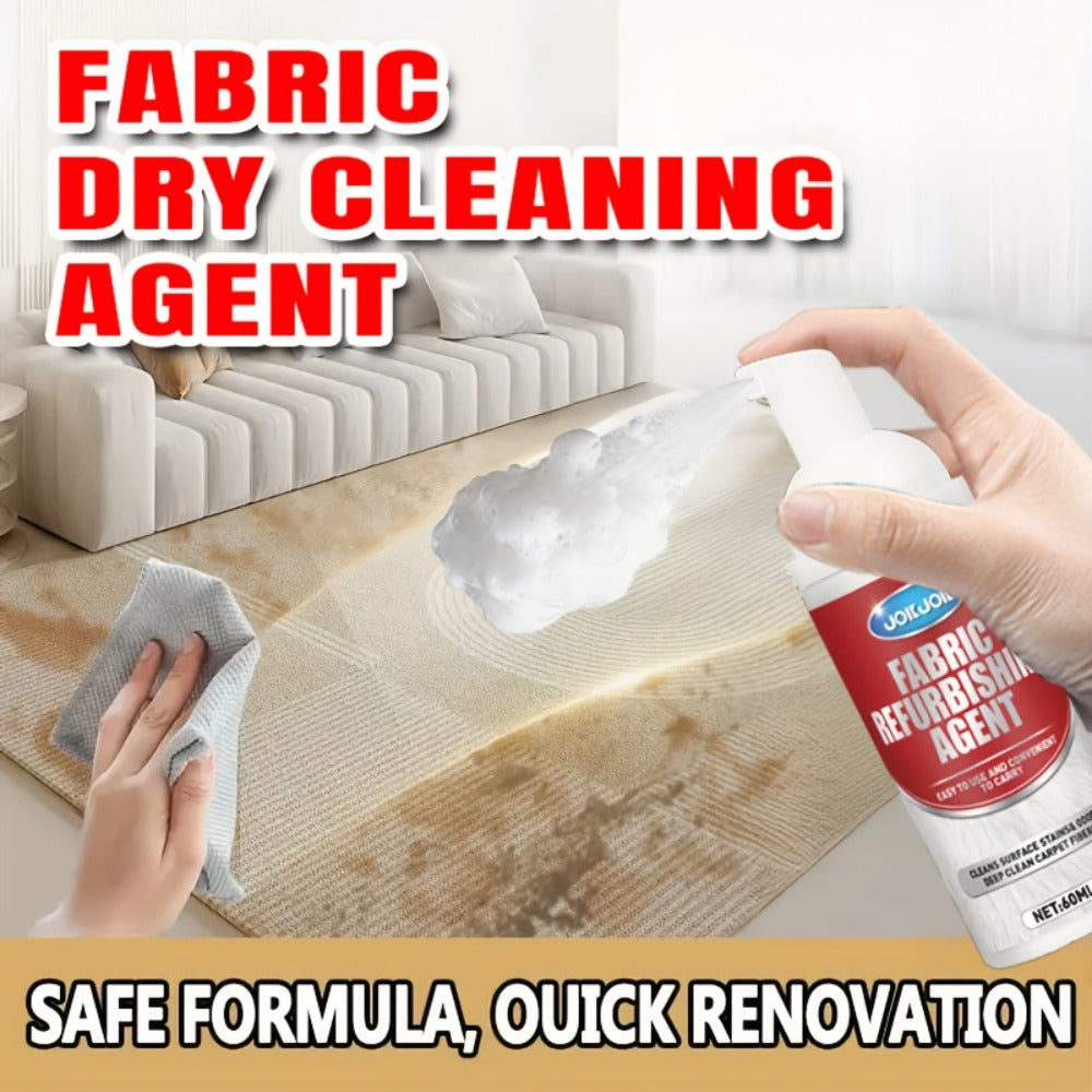 Fabric & Upholstery Cleaner Spray 2.03oz with Towel, Deep Stain Remover for Carpet, Sofa & Car Interior