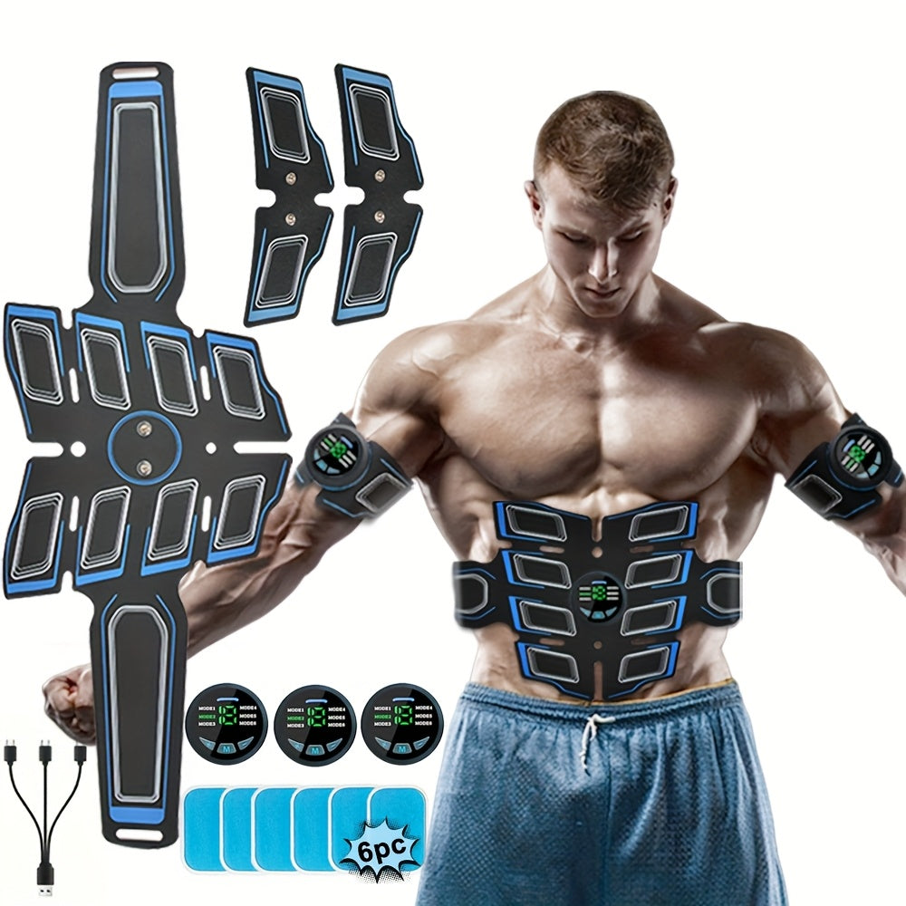 EMS Abs Stimulator Waist Belt Portable Abdominal Toner Electric Trainer Adjustable Modes for Entryways, Bedrooms and Living Spaces
