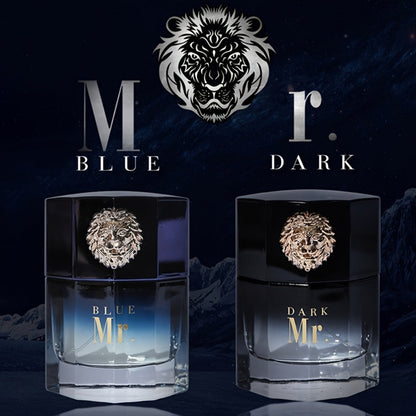 Men's Cologne Spray, Mr. Blue Lion Masculine EDT, Fresh Woody Scent for Sports Business Romance, Elegant Gift for Him