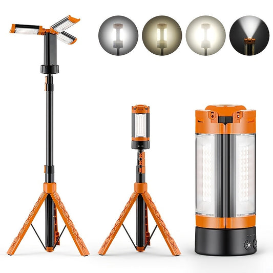 Rechargeable Camping Light with Stand 15000mAh 20000mAh High Capacity LED Tent Lamp – Portable Battery Powered Lantern for Camping Hiking