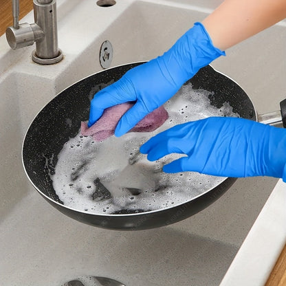 Anti-Slip Nitrile Gloves Bulk 200/500/1000pcs, Disposable Latex-Free Gloves for Aquarium Cleaning Pet Care Food Handling, S M L Sizes