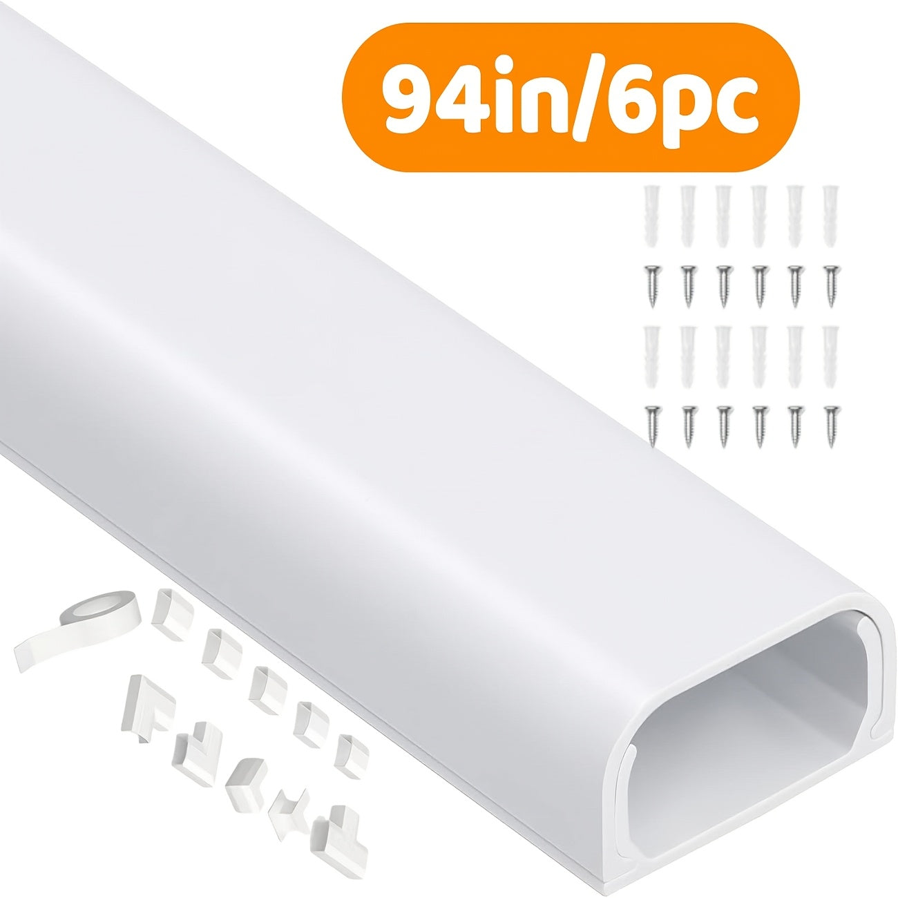 Cable Raceway Cord Hider for Wall Paintable White Self-Adhesive No-Drill for an Everyday Personal Care Routine