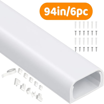 Cable Raceway Cord Hider for Wall Paintable White Self-Adhesive No-Drill for an Everyday Personal Care Routine