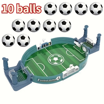 Portable Tabletop Football Game Set – Stand-Alone Table Design, Durable PP Material, 6 or 10 Balls, Family Party Board Game for Christmas