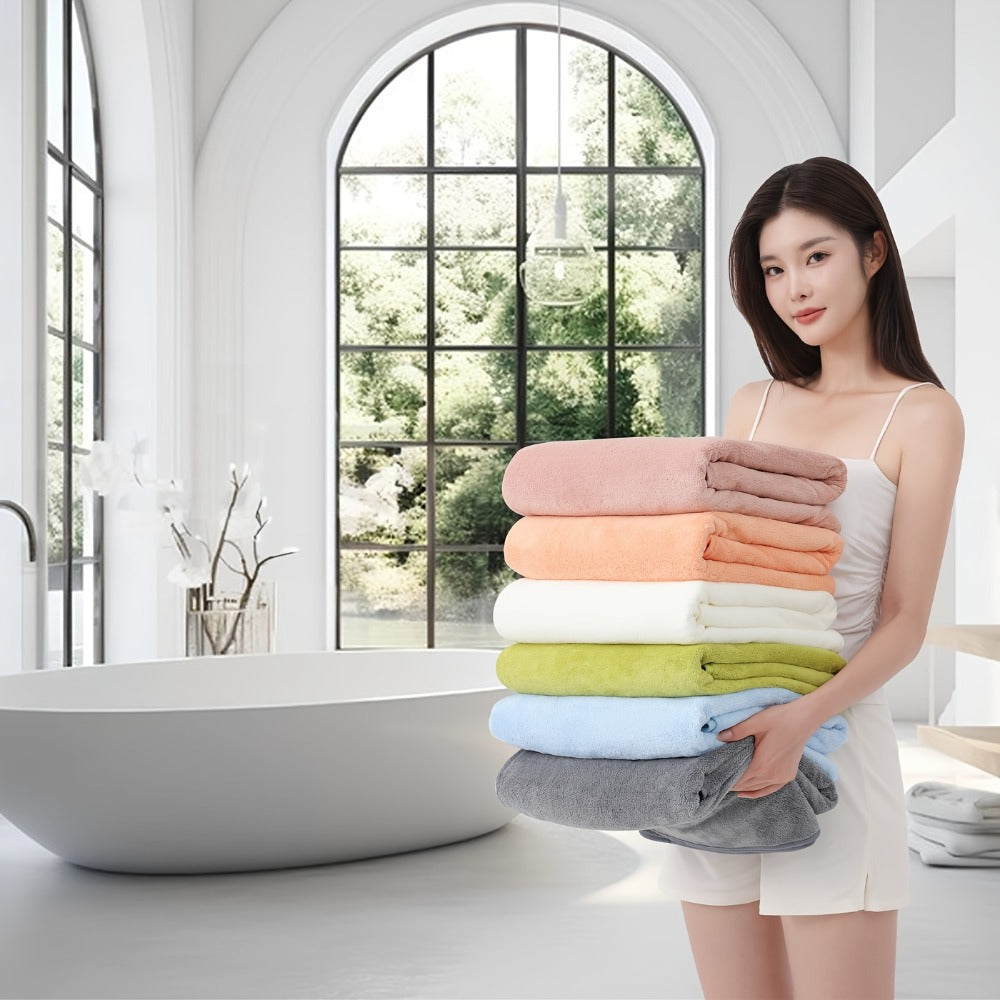 Bath Towels Set 8 Piece 750GSM Oversized 35 x 70 Inch Sheets in 15 Color Options for Home and Guest Use