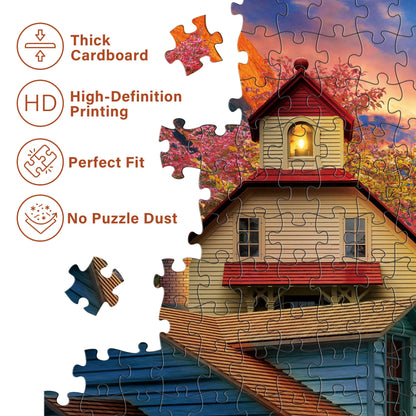 1000 Piece Jigsaw Puzzles for Adults 3 Pack – Sunset Lighthouse, Bird Crochet & Moroccan Pottery Set, Precision-Cut Brain Teaser Family