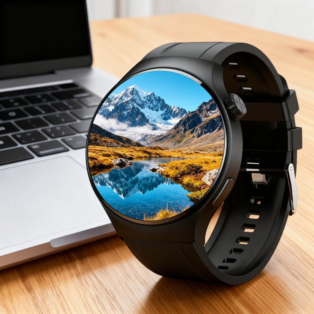 Smartwatch Alarm with Silicone Strap – Wireless Calling, Pedometer, Calorie Tracker, Music Playback, Remote Camera & Multi-Sport Modes