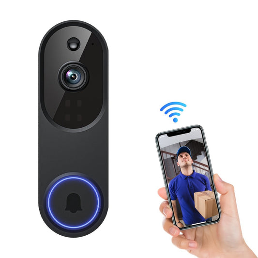 166° Wide Angle Video Doorbell 720P 2.4G 5G Dual-Band WiFi, Color Night Vision, AI Vehicle & Person Detection