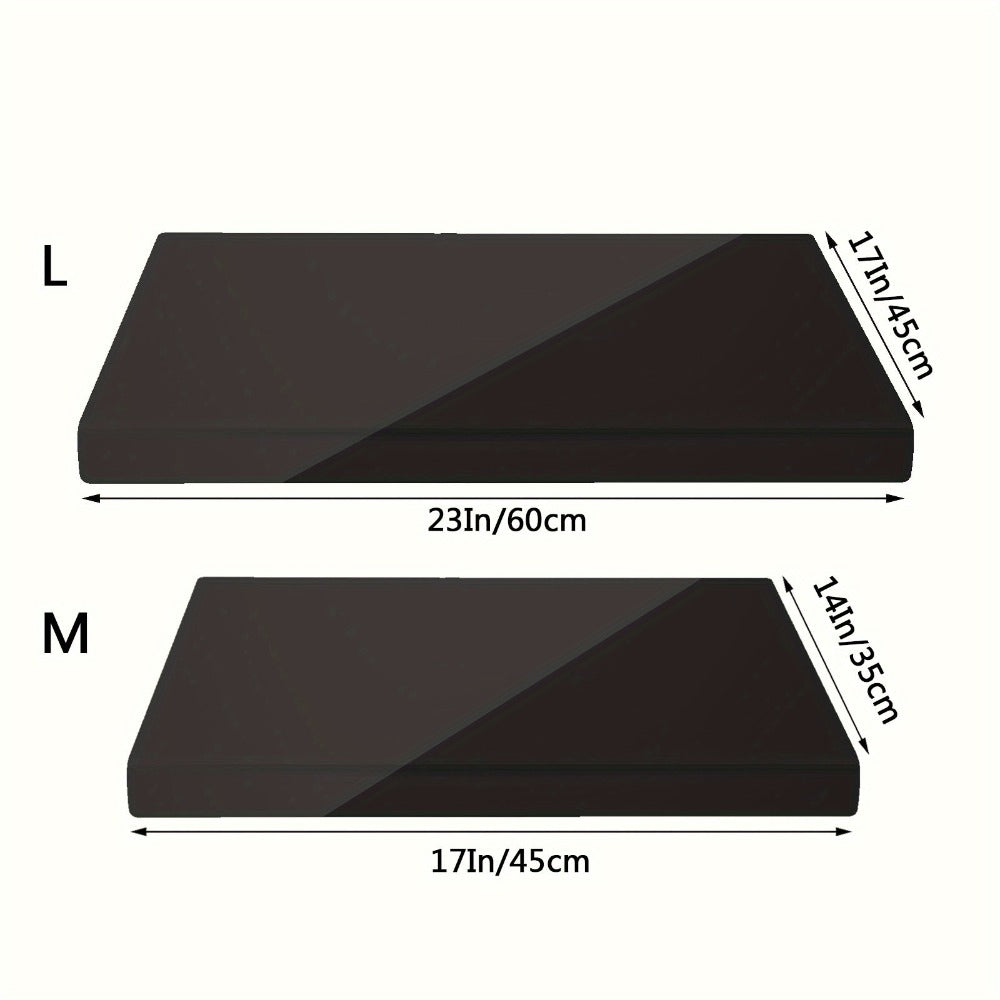 Acrylic Cutting Board Large Anti-Slip 17x23 Inch – Clear & Black Countertop Protector for Kitchen & Restaurant