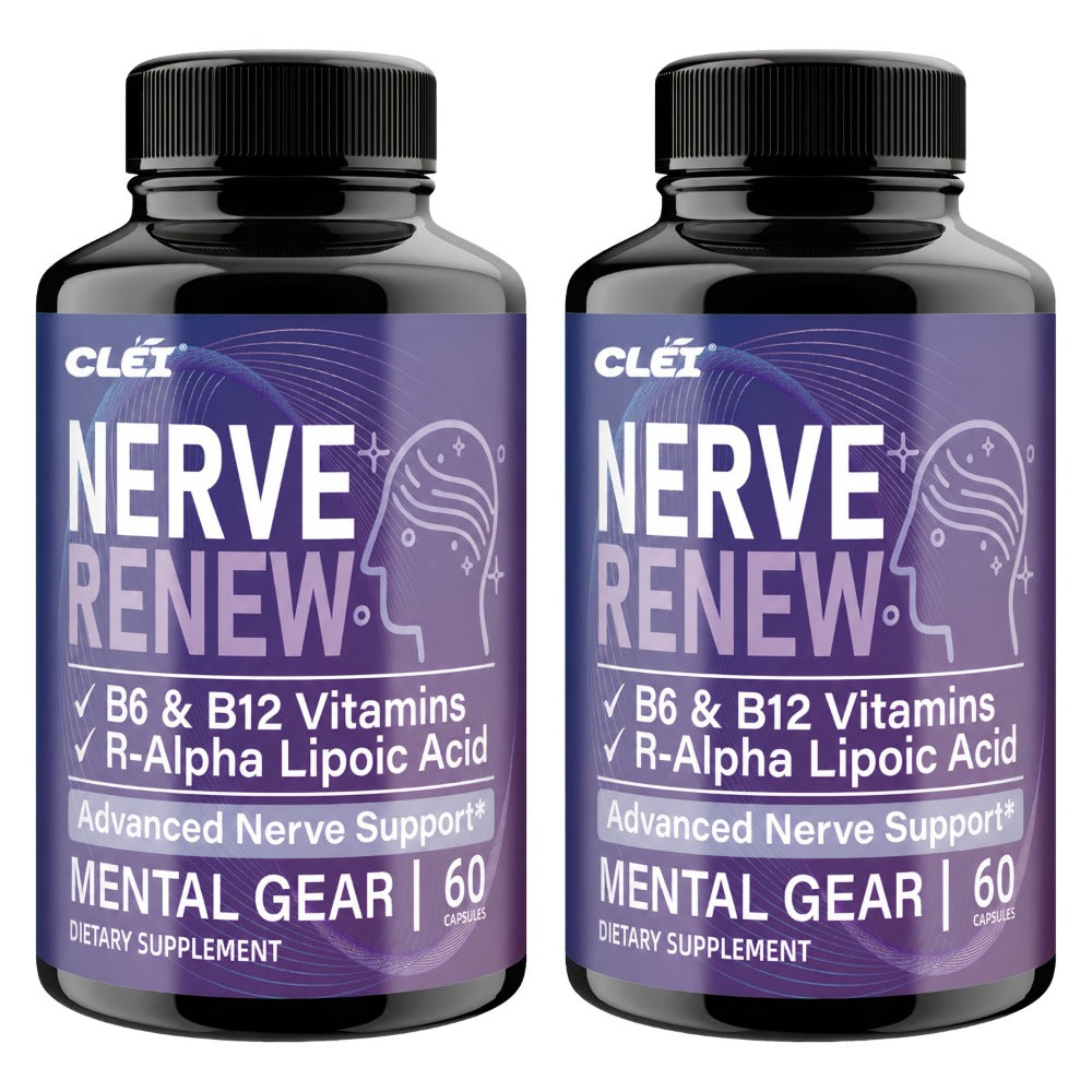 Nerve Renew Capsules with Vitamin B Complex & R-Alpha Lipoic Acid, Neuro Botanical Antioxidant Blend for Nerve Health