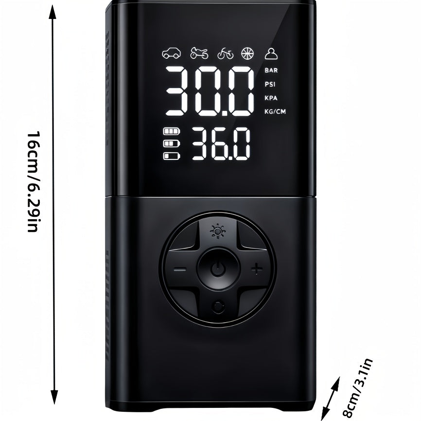 Portable Wireless Tire Inflator Air Compressor Digital Display Fast Pump Lithium Battery for Car Motorcycle Bike Emergency Inflation