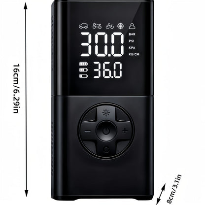 Portable Wireless Tire Inflator Air Compressor Digital Display Fast Pump Lithium Battery for Car Motorcycle Bike Emergency Inflation
