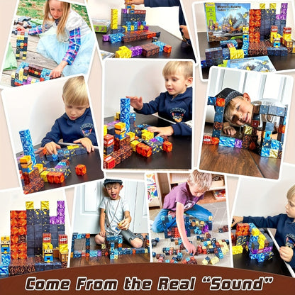 Magnetic Tiles 100pcs STEM Building Blocks Set for Kids, Educational Magnetic Construction Toys for Boys Girls Ages 3+