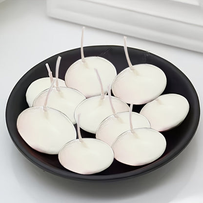 Floating Candles White Set of 42, 1.5 Inch Small Pool Candles, 4- Burn, Wedding Centerpiece, Pool Party