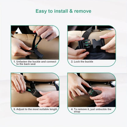 Car Trunk Organizer, 40 x 19 Inch Hanging Rear-Seat Bag with 6 Pockets and Three Adjustable Straps