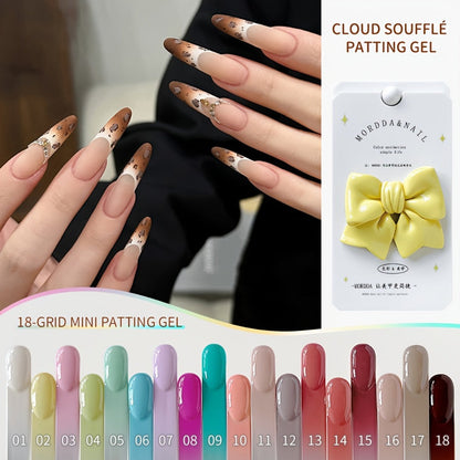 Gel Nail Polish Set with MORDDA Label, 18 Cloud Souffle Patting Colors in Autumn Winter Palette