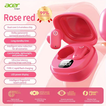 Wireless Earbuds Acer OHR501 Bluetooth 5.4 Semi-In-Ear with Touch Controls, Type-C Case and Eight Colors