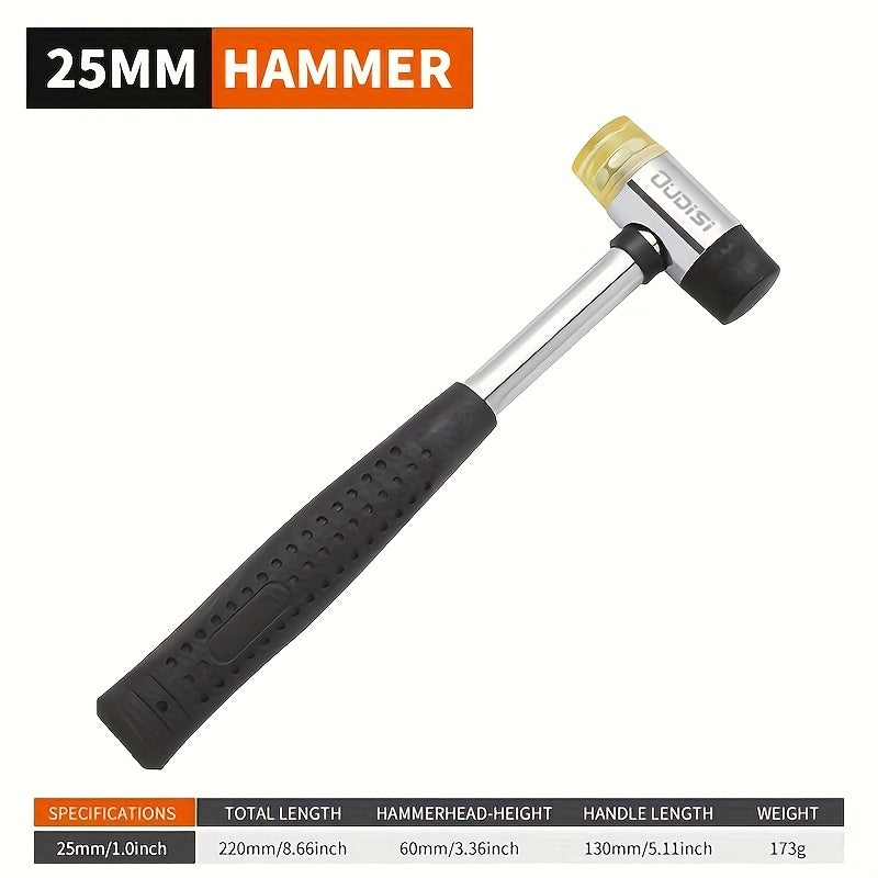 Double-Head Rubber Mallet – Plastic Installation Hammer with Rubber Handle, Rebound-Proof Soft Mallet for Floor Installation, Tile, Jewelry