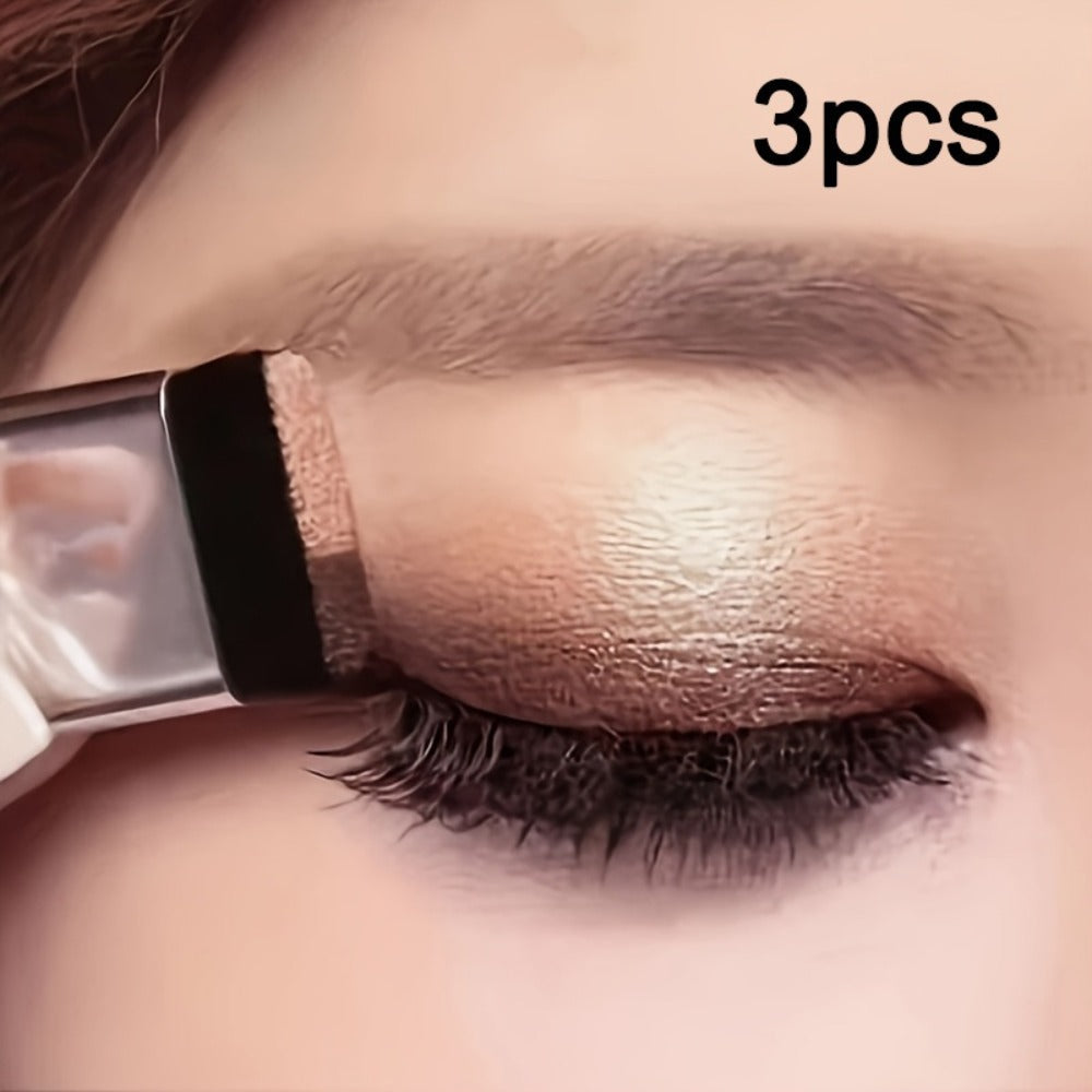 Eyeshadow Palette 3-Pack Set Glitter Two-Tone Shimmer Matte Satin – 5-8 Colors Blendable Waterproof Long-Lasting Eye Makeup with Brush