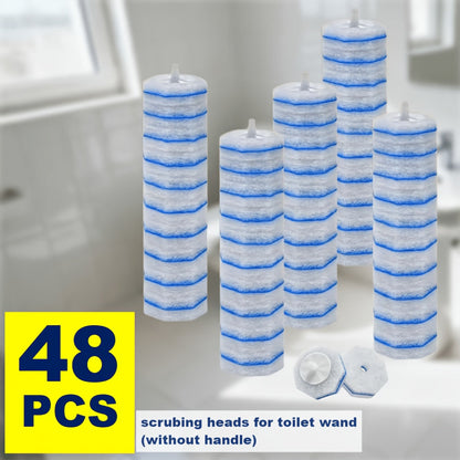 Toilet Brush Refill Heads 18/48/100 Pack Compatible with Clorox ToiletWand – Premium Upgraded Fiber Bristles for Deep Toilet Cleaning