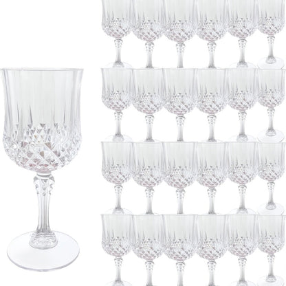 Plastic Wine Glasses 24 Pack 7oz for Home Cooking, Dining and Outdoor Meals, with the Listed Configuration