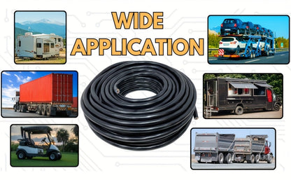 7-Way Trailer Wire 14 Gauge CCA 7 Conductor Color-Coded Heavy Duty Wiring Harness for Trailer RV Camper – 50FT or 100FT