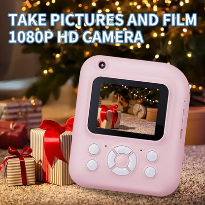 Kids Instant Print Camera 3-in-1 with MP3 & Games, 10x Zoom, 2.4" HD Screen, 32GB Card, Prints Photos in 1 Second