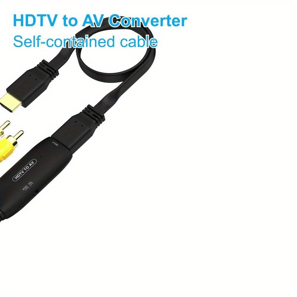 HDMI to RCA Converter Adapter for Fire Stick Roku Apple TV Android Box, Plug & Play, Supports 1080P PAL/NTSC