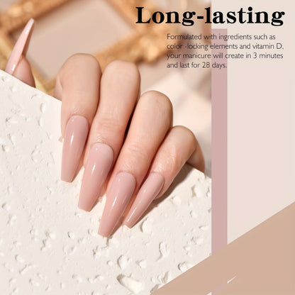 Nude Dipping Powder Set 6 Colors Light Beige Brown Neutral Shades Odorless Acrylic Nail Powder for French