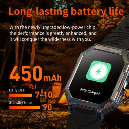 Smartwatch for Men with GPS, IPX8 Rating, Altimeter, Barometer, Compass and LED Flashlight