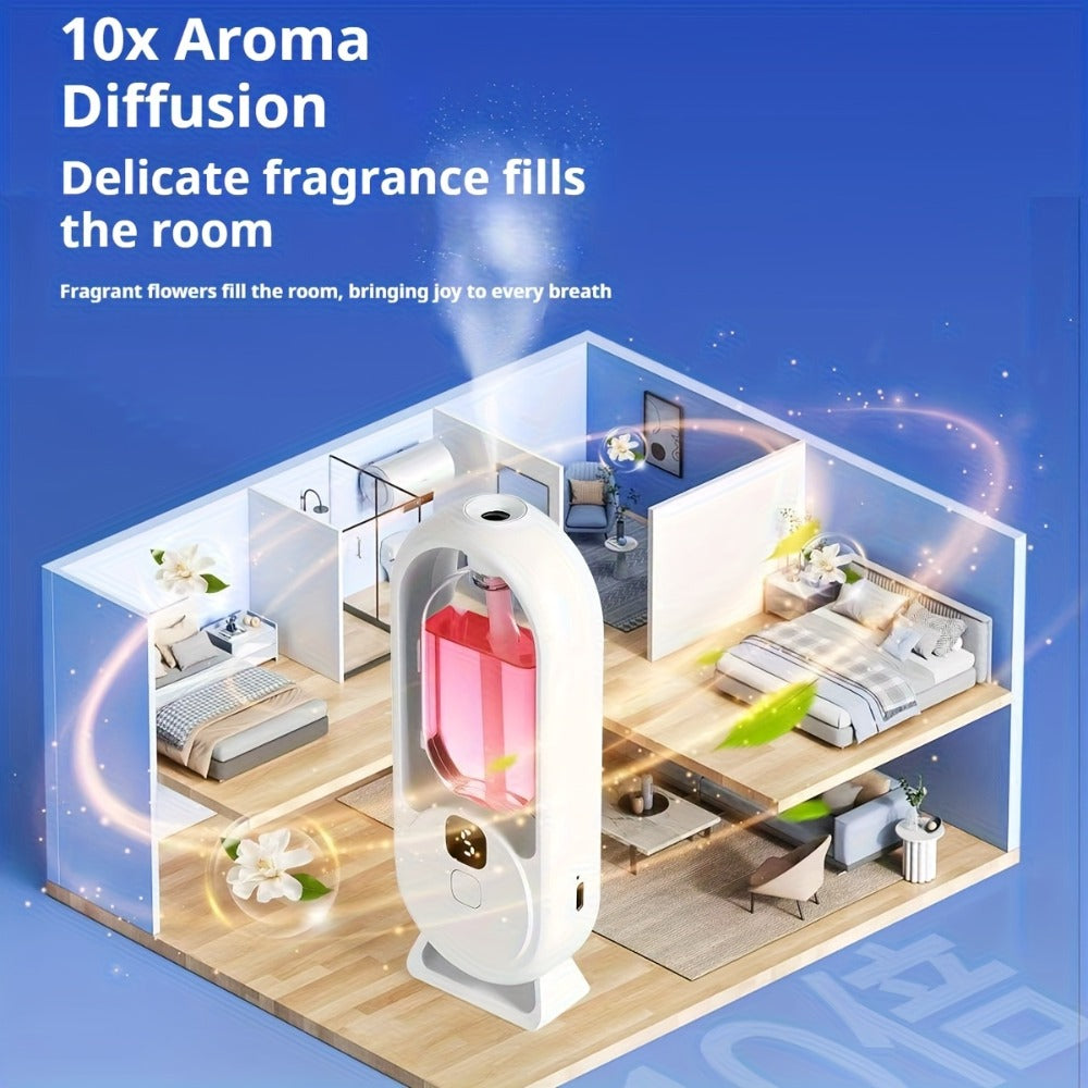 Aromatherapy Oil 4-Bottle Floral Set or Diffuser with 5-Oil Option, 4.06oz Bottles for Home Fragrance