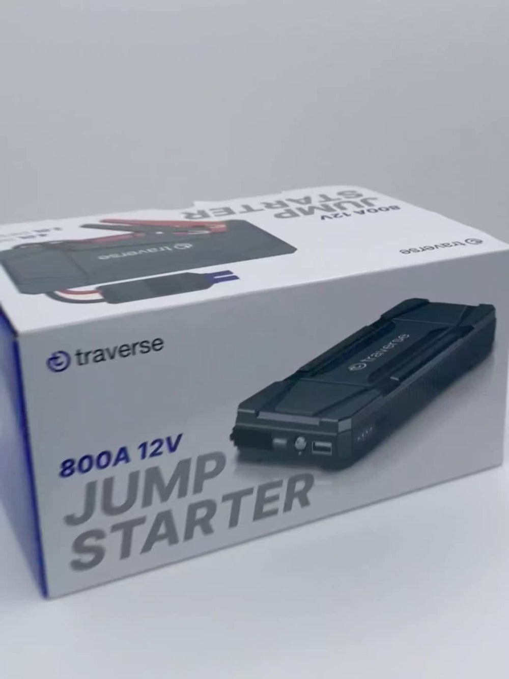 Compact Jump Starter Power Bank with Display, LED Controls, USB Outputs and Single or Two-Pack 1000A-Labeled Options
