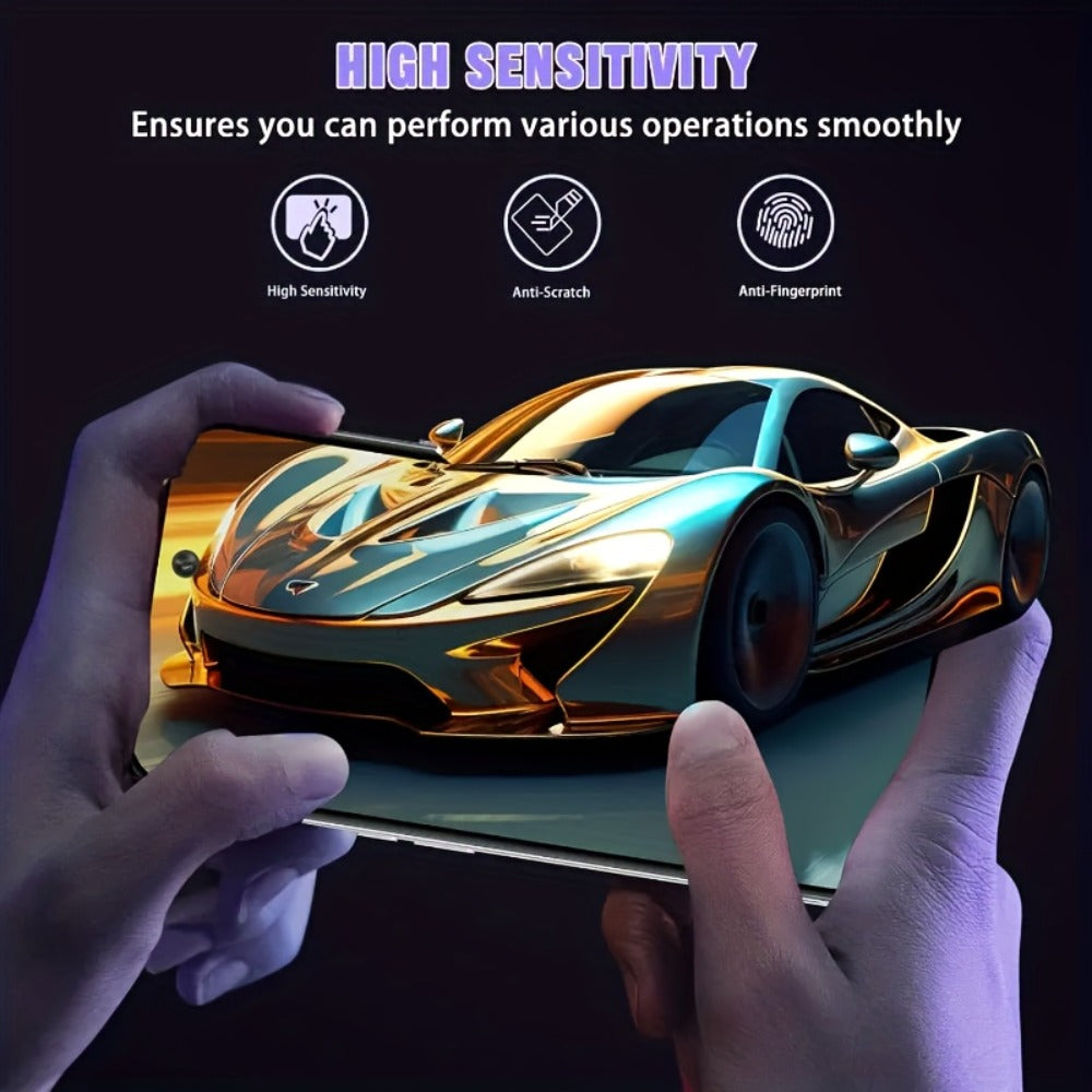 Anti-Spy Tempered Glass Screen Protector for iPhone – 9H Full Coverage Privacy Film, HD Blackout, Fingerprint Resistant, Face ID Compatible
