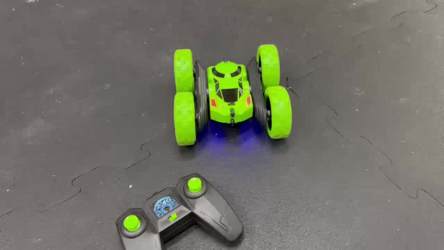 Remote Control Car, Double-Sided 360-Degree Flip Stunt Model with LEDs, 2.4GHz Control and 1400mAh Battery