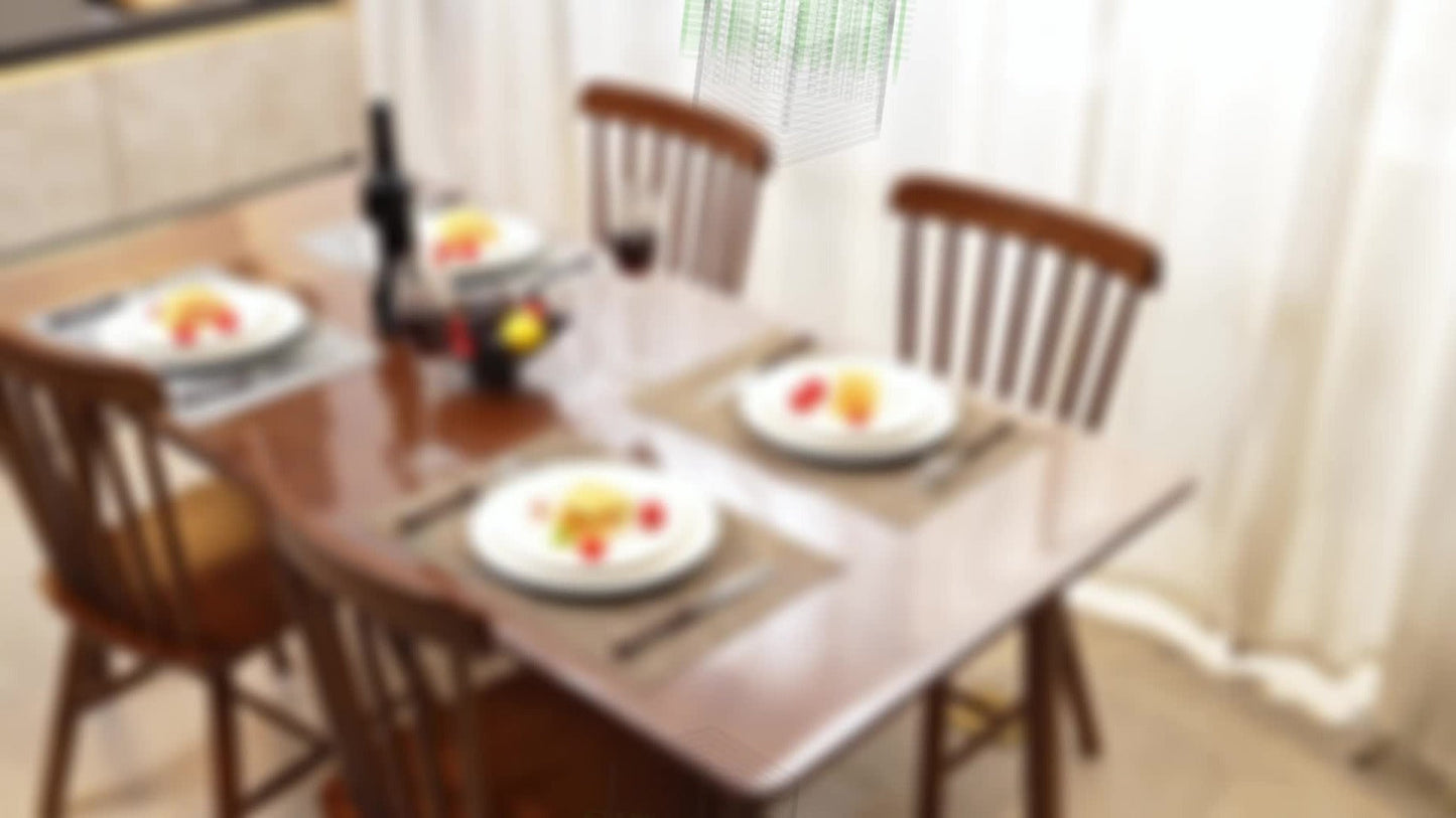 Round PVC Table Cover Clear Tablecloth 2MM Thick Scratch-Resistant Waterproof Table Protector for Dining Table Coffee Table Restaurant