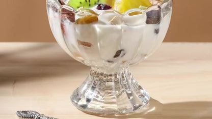 Tulip Shaped Dessert Bowls Set of 12 – 5 Oz Glass Cups for Ice Cream, Sundaes, Fruit & Salads – Dishwasher Safe Snack & Cocktail Bowls