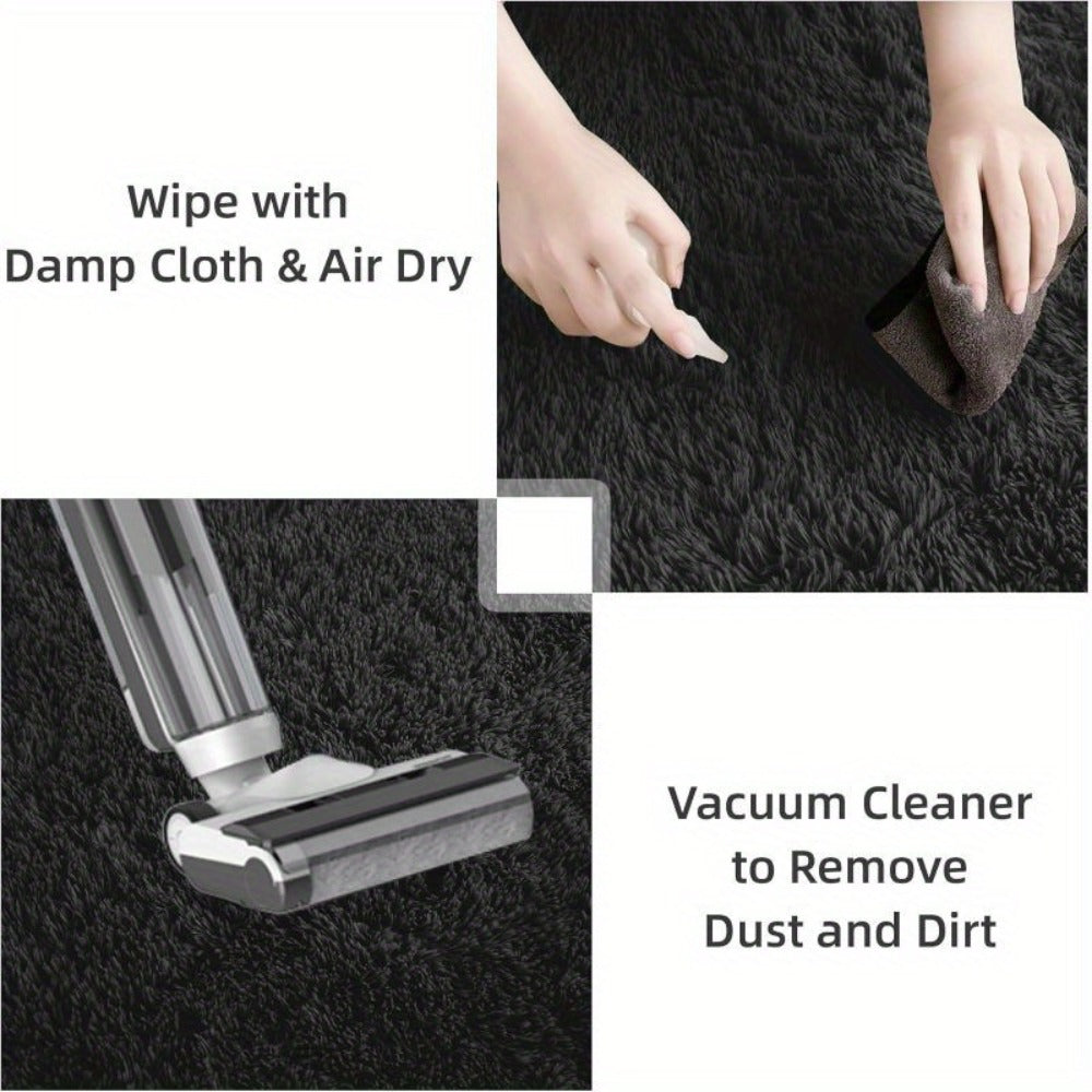 Gradient Color Soft Area Rug – Washable Anti-Slip Shaggy Fluffy Carpet for Living Room & Bedroom | Modern Machine-Made Floor Mat
